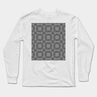 Grey pattern spiral design Long Sleeve T-Shirt